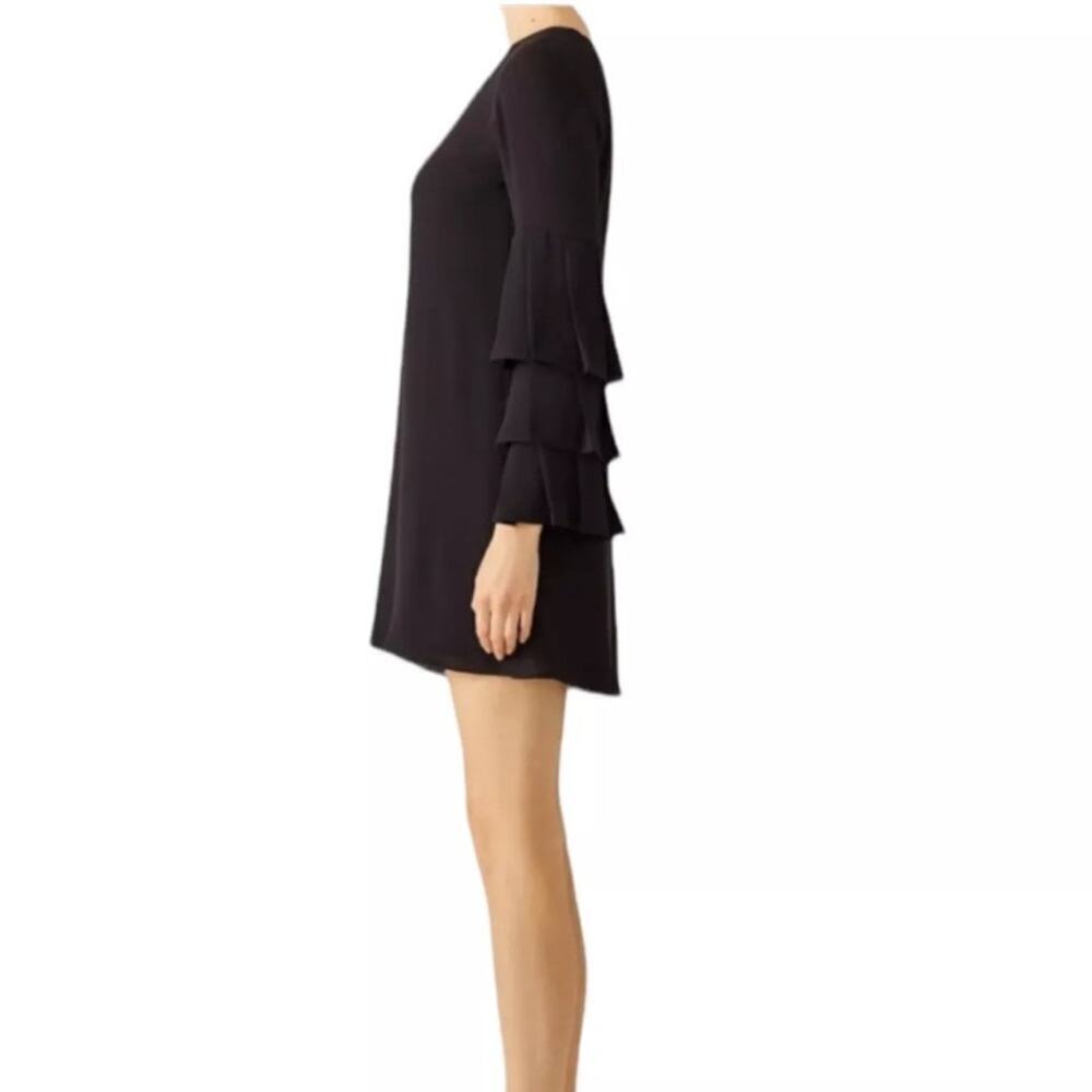 Bailey/44 Black Ruffled Sleeve Mini Dress Size Medium - Picture 3 of 12